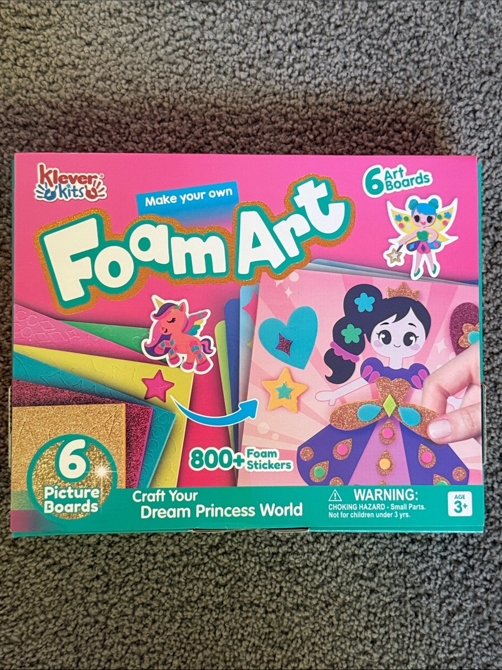 Foam Art Craft Kit for Kids, Dream Princess World.